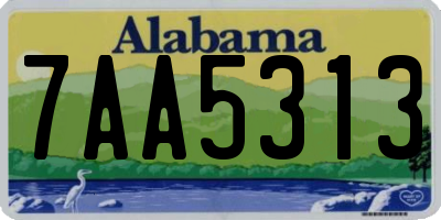 AL license plate 7AA5313