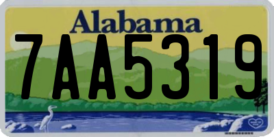 AL license plate 7AA5319