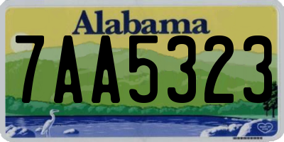 AL license plate 7AA5323