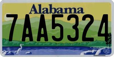 AL license plate 7AA5324