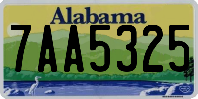 AL license plate 7AA5325