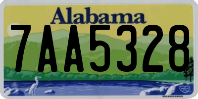 AL license plate 7AA5328