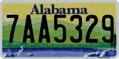 AL license plate 7AA5329