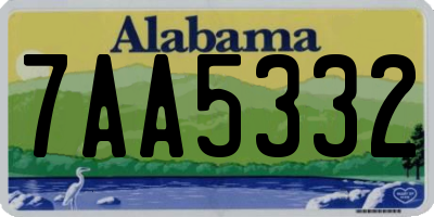 AL license plate 7AA5332