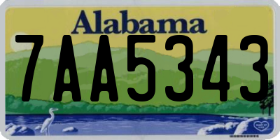 AL license plate 7AA5343