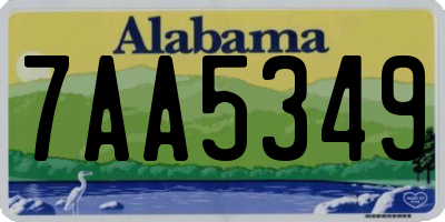 AL license plate 7AA5349
