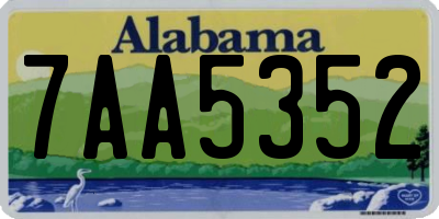 AL license plate 7AA5352