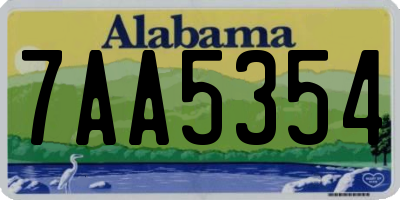 AL license plate 7AA5354