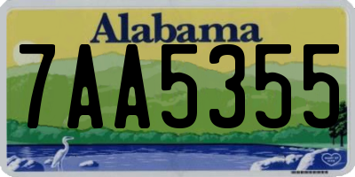 AL license plate 7AA5355
