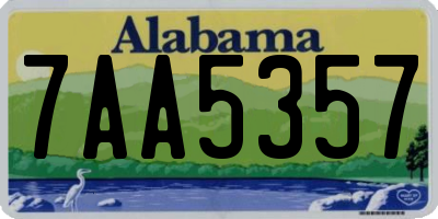 AL license plate 7AA5357