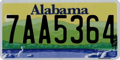 AL license plate 7AA5364