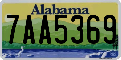 AL license plate 7AA5369