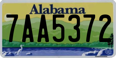 AL license plate 7AA5372