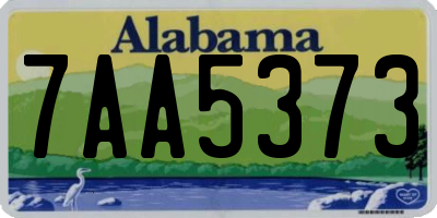 AL license plate 7AA5373