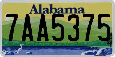 AL license plate 7AA5375