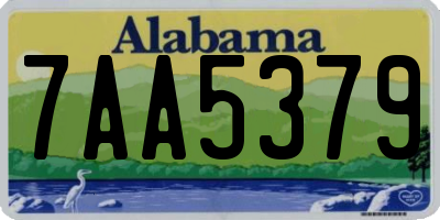 AL license plate 7AA5379