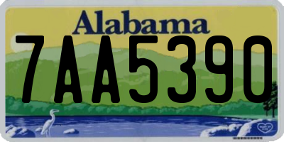 AL license plate 7AA5390