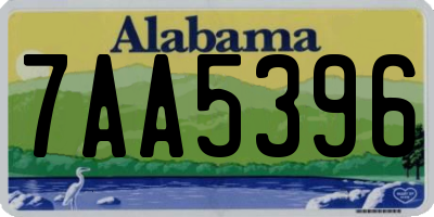 AL license plate 7AA5396