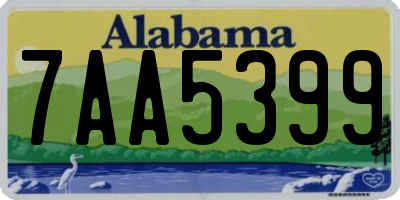 AL license plate 7AA5399