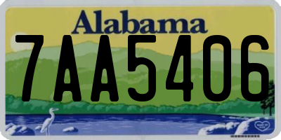 AL license plate 7AA5406