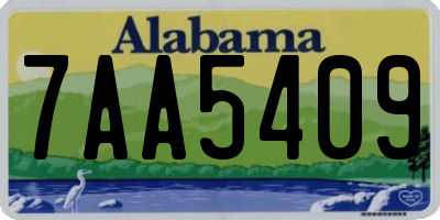 AL license plate 7AA5409