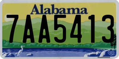 AL license plate 7AA5413