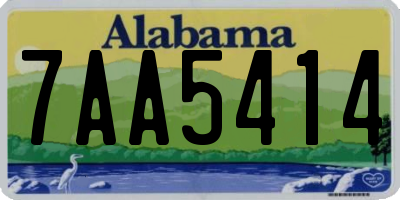 AL license plate 7AA5414