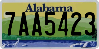 AL license plate 7AA5423