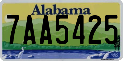 AL license plate 7AA5425