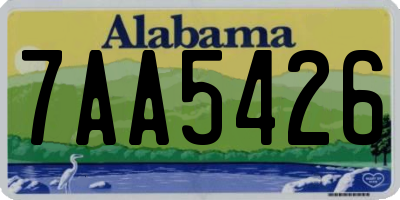 AL license plate 7AA5426
