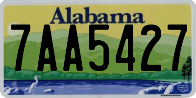 AL license plate 7AA5427