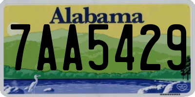 AL license plate 7AA5429