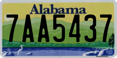 AL license plate 7AA5437