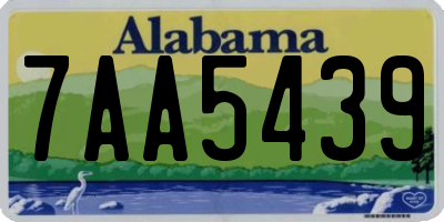 AL license plate 7AA5439