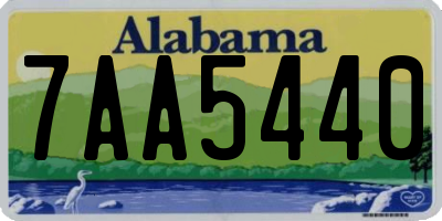 AL license plate 7AA5440