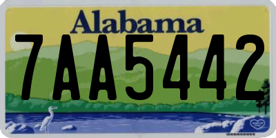 AL license plate 7AA5442