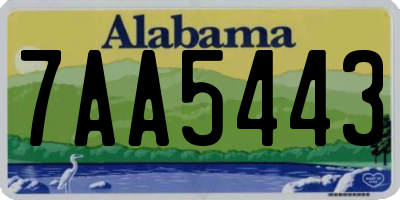 AL license plate 7AA5443