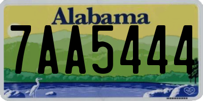AL license plate 7AA5444