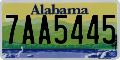 AL license plate 7AA5445