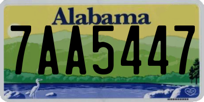 AL license plate 7AA5447