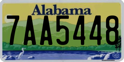 AL license plate 7AA5448