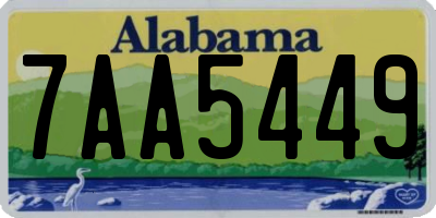 AL license plate 7AA5449