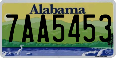 AL license plate 7AA5453