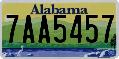 AL license plate 7AA5457