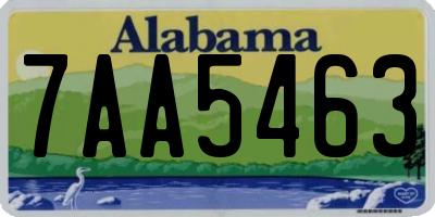 AL license plate 7AA5463
