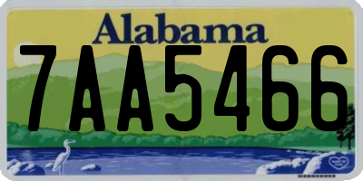 AL license plate 7AA5466