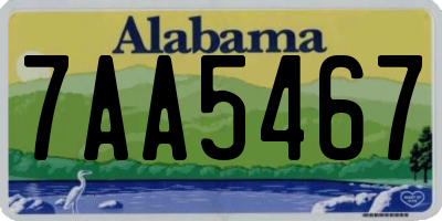 AL license plate 7AA5467
