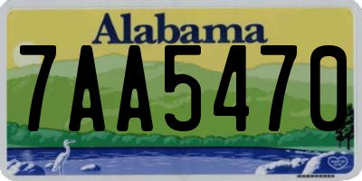 AL license plate 7AA5470