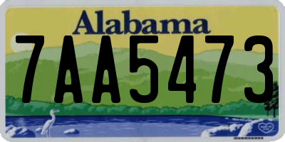 AL license plate 7AA5473