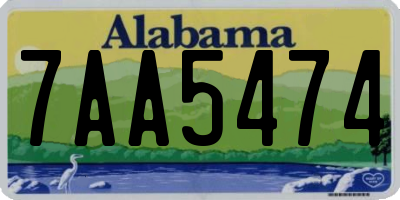 AL license plate 7AA5474
